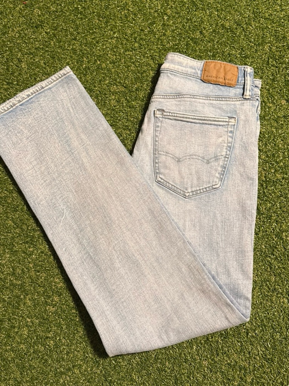 American Eagle Outfitters Pale Blue Slim Straight Jeans